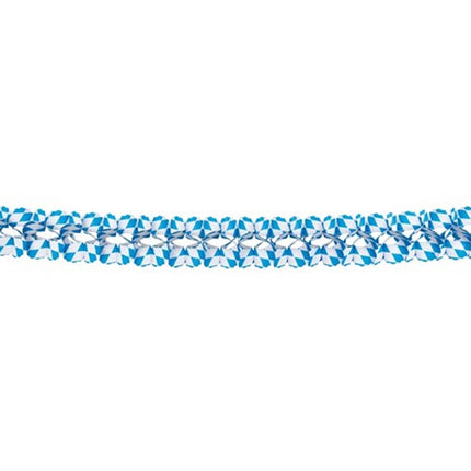 Papieren slinger met wit en blauw