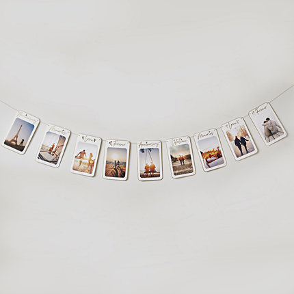 fotoslinger personaliseerbaar goud en wit